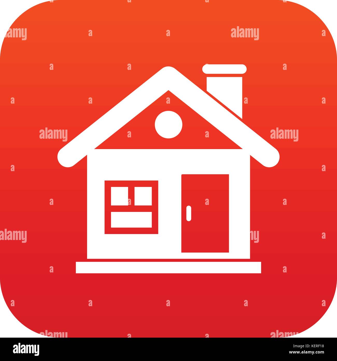 House icon digital red Stock Vector Image & Art - Alamy