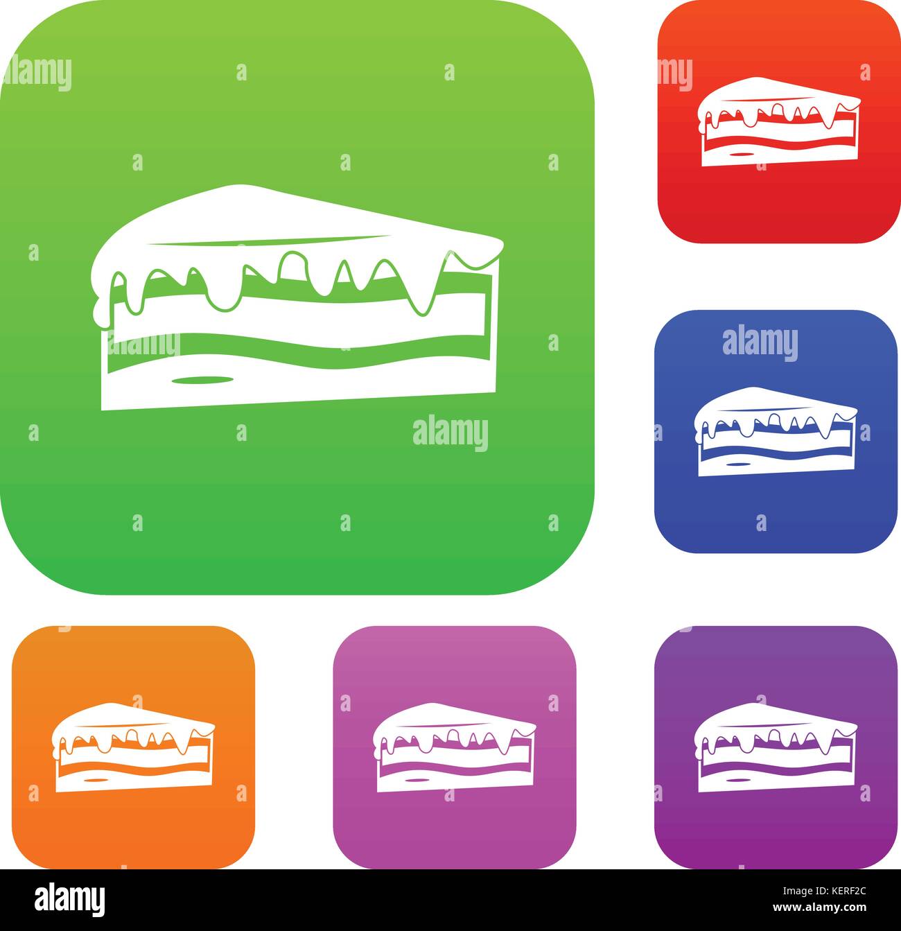 Cake set color collection Stock Vector Image & Art - Alamy