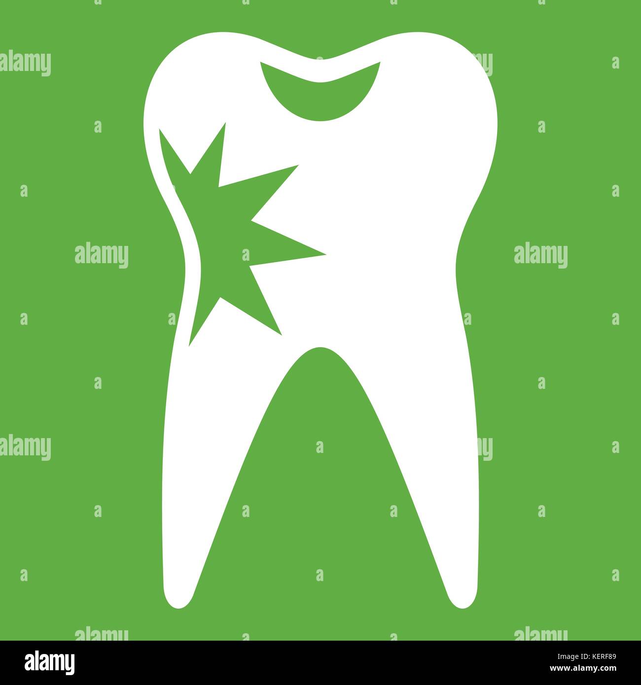 Cracked tooth icon green Stock Vector Image & Art - Alamy
