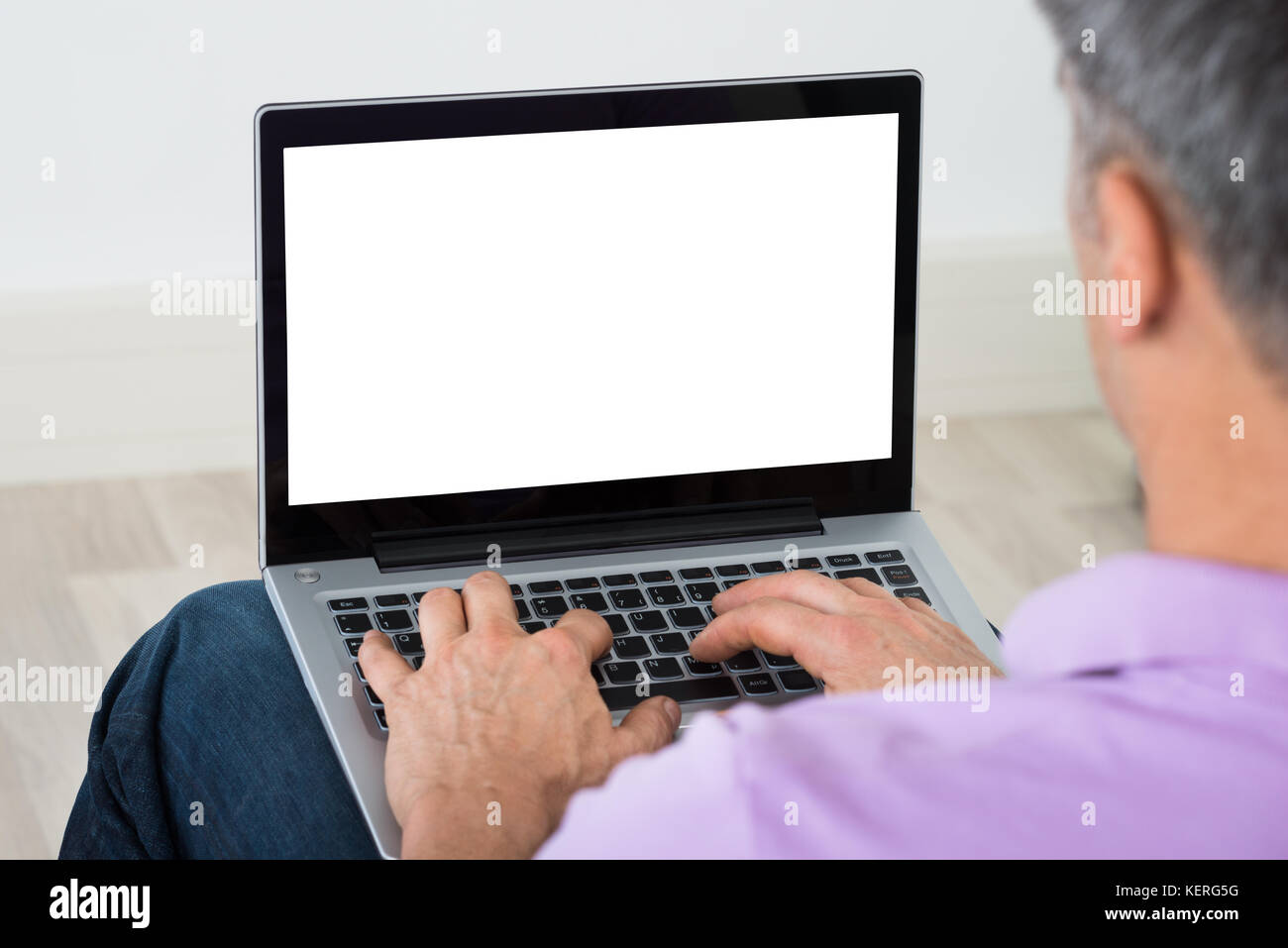 Laptop screen man hi-res stock photography and images - Alamy
