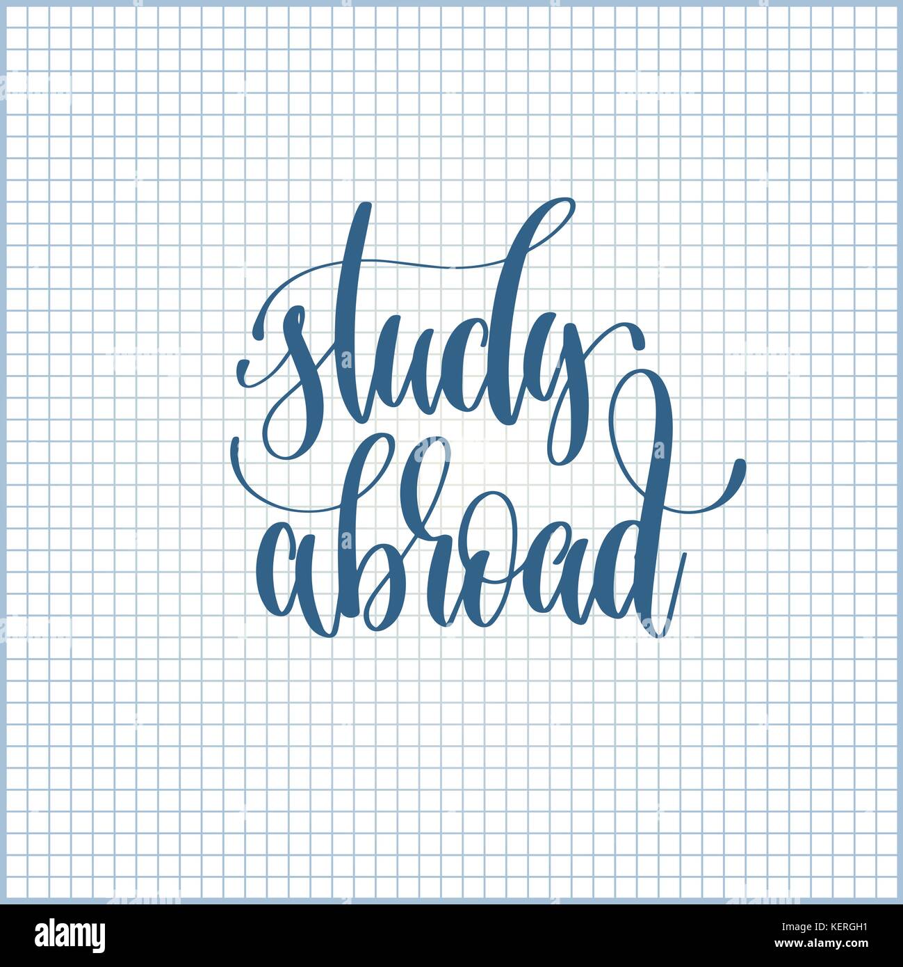 study abroad hand lettering motivation and inspiration Stock Vector