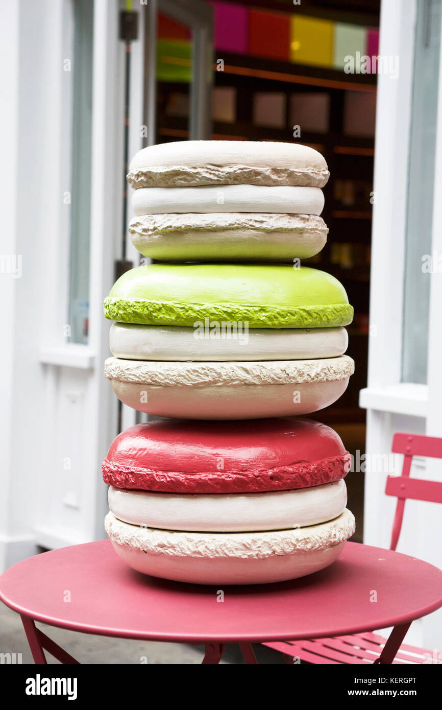 Giant macaron macarons outside Pierre Herme, London Stock Photo Alamy