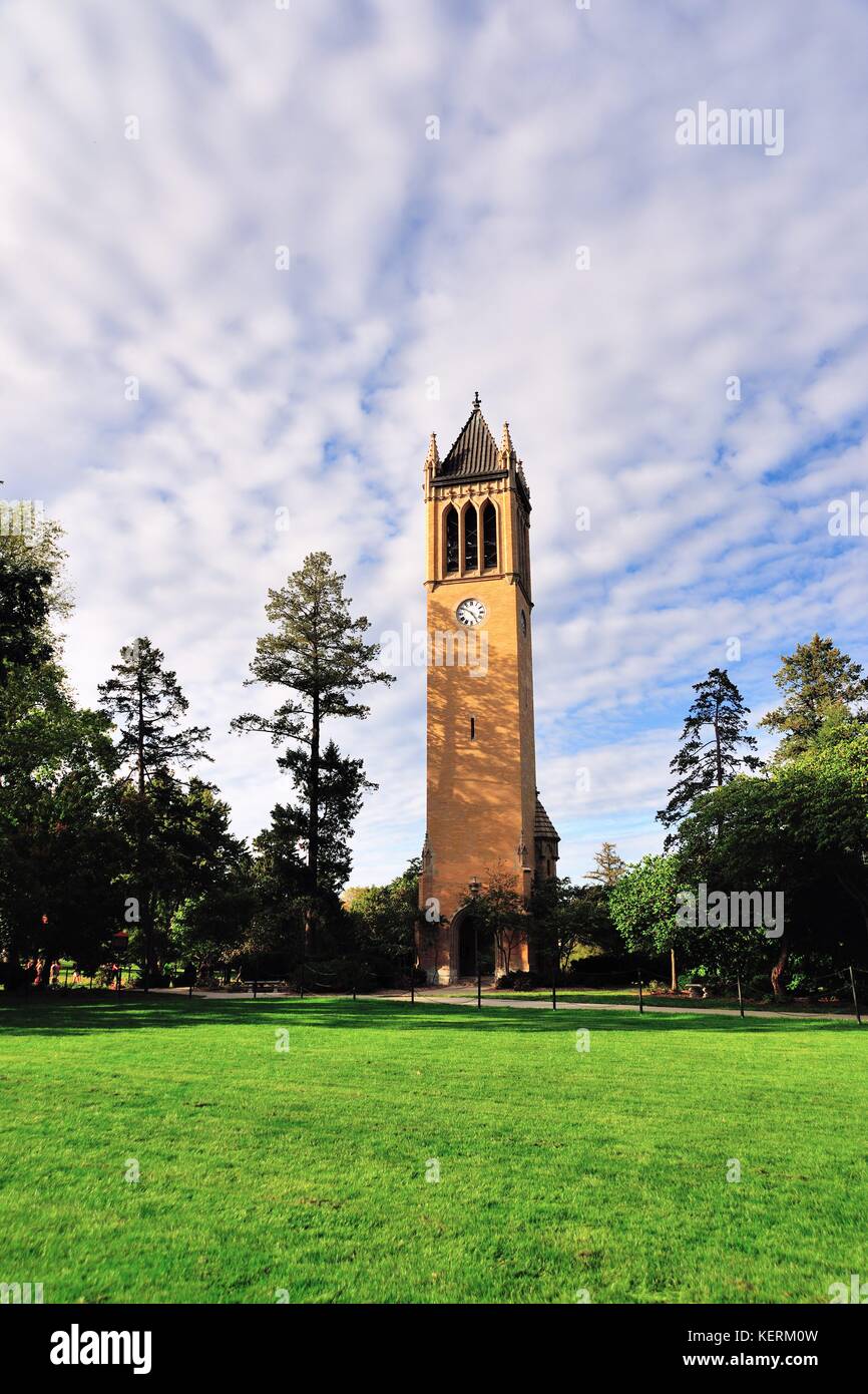 A campus landmark, the Stanton Memorial Carillon at Iowa State University in Ames, Iowa, USA. Stock Photo