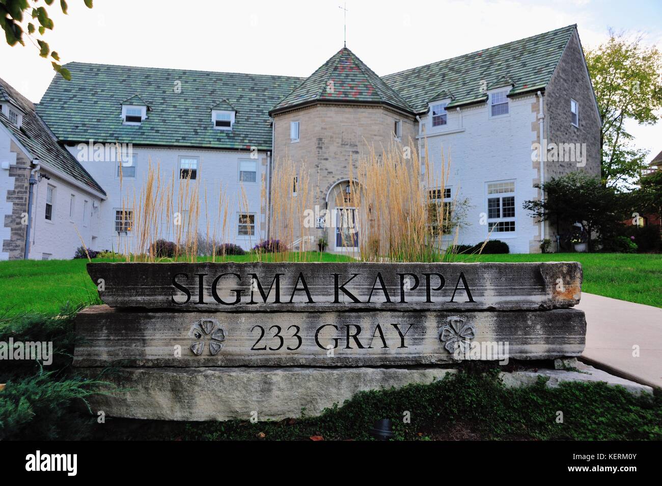 Sigma Kappa sorority on the campus of Iowa State University in Ames, Iowa, USA. Stock Photo