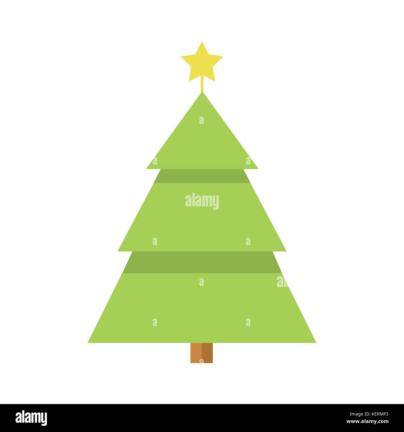 Simple Cartoon Christmas Star Pine Tree Stock Vector Image & Art - Alamy