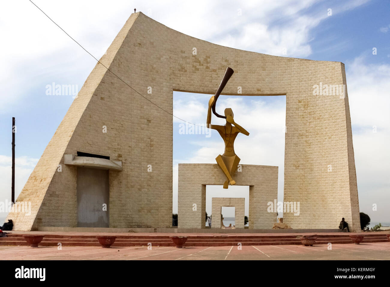 Monument du millenaire, La Porte du Millenaire à Dakar Stock Photo