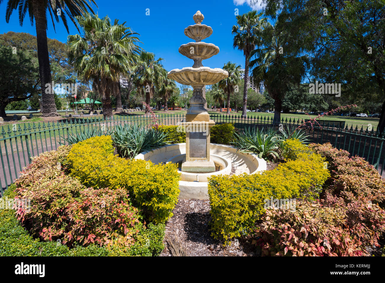 William Tunks memorial fountain, St Leonards Park, North Sydney, NSW Stock Photo