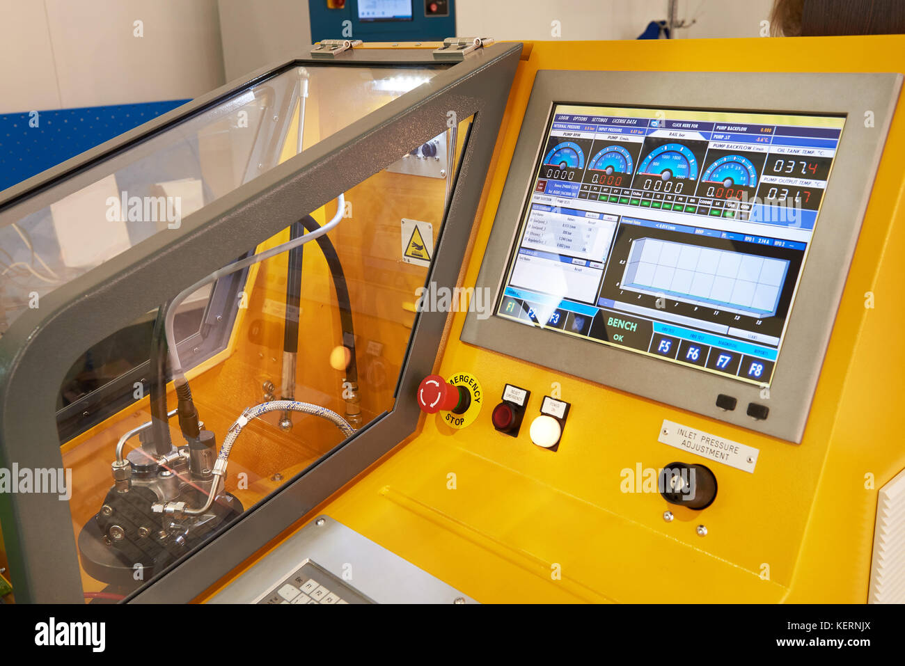 Industrial test bench for fuel pumps Stock Photo Alamy
