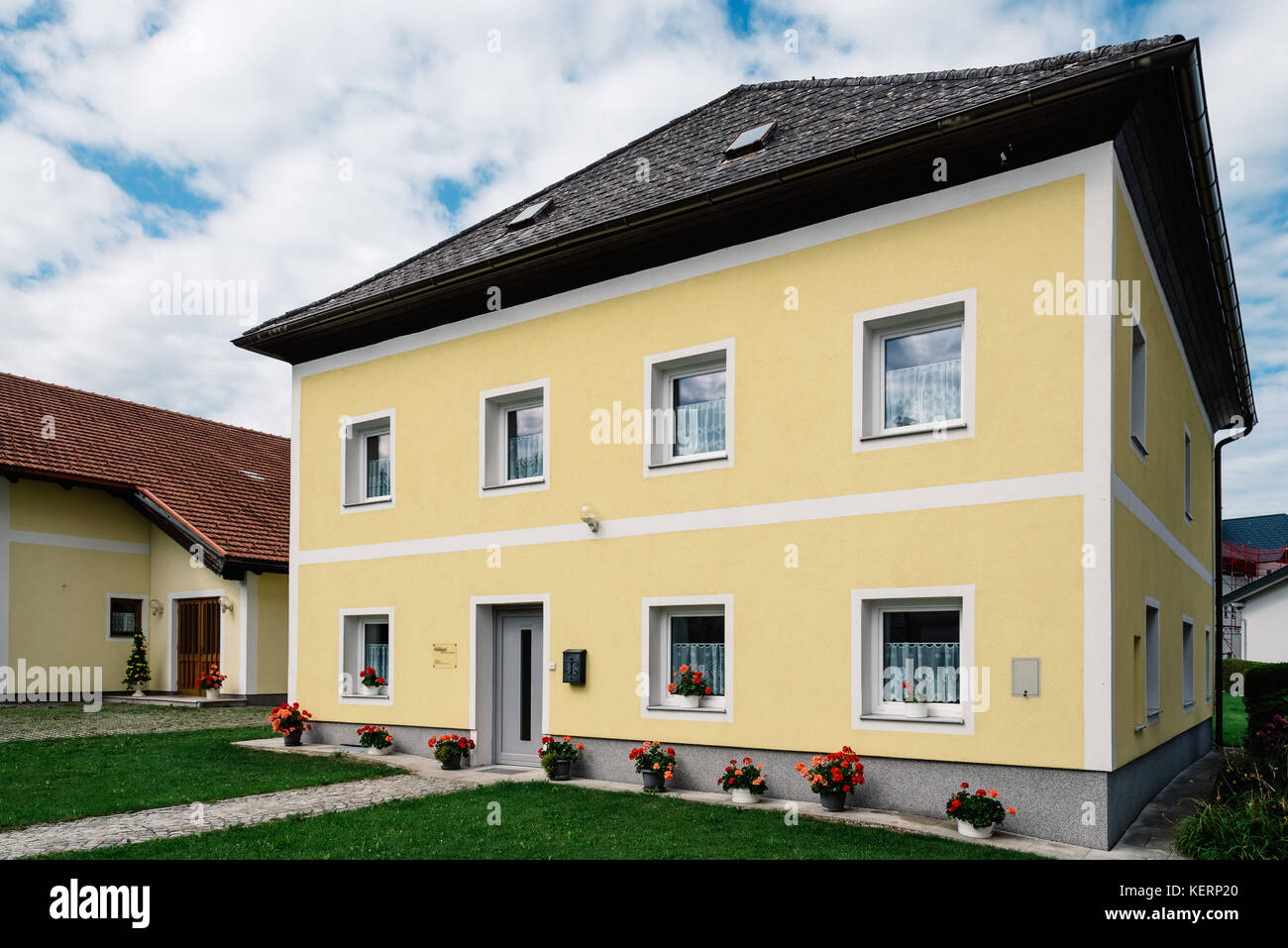 Scenic view of a traditional house in Austria Stock Photo Alamy
