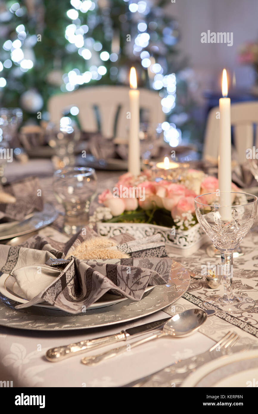 fancy dinner table