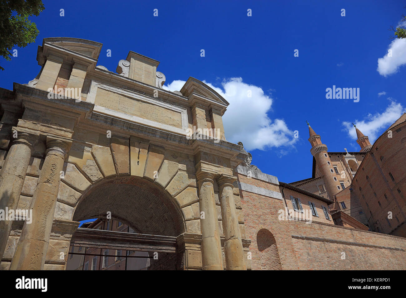 Ducal Palace, Palazzo Ducale, Renaissance building, Urbino, Marche, Italy Stock Photo