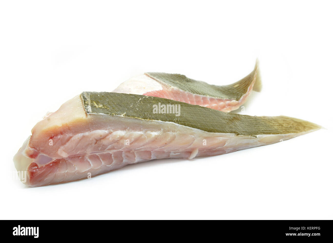 Raw stingray meat isolated on white background Stock Photo - Alamy