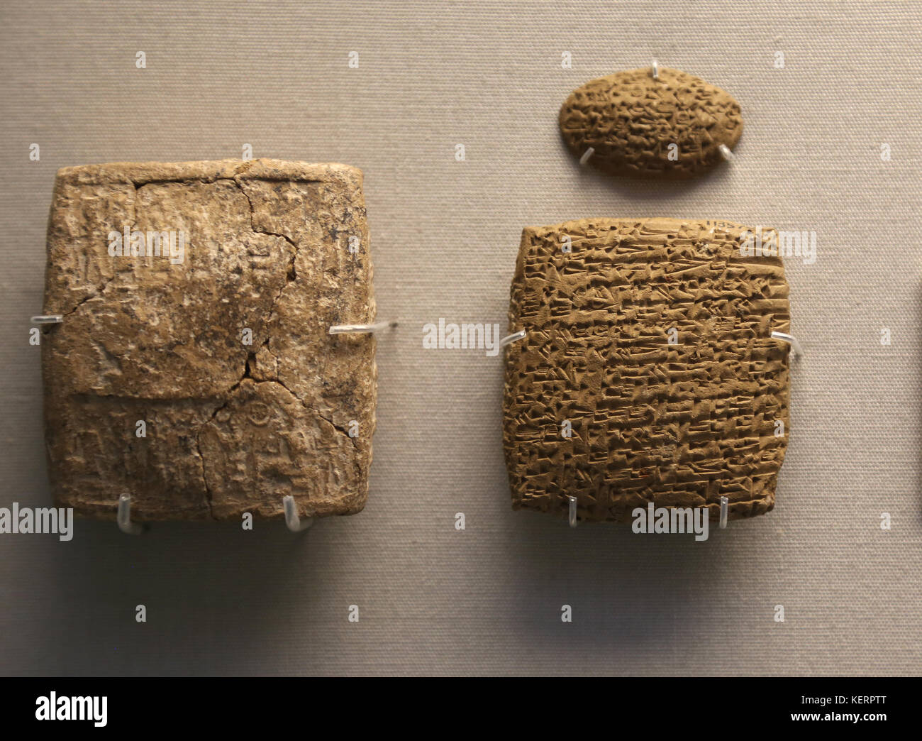 Assyrian merchants. 1920-1740 BC. Tablet Clay. Anatolian style. Written in cuneiform. British Museum. London. GRB Stock Photo