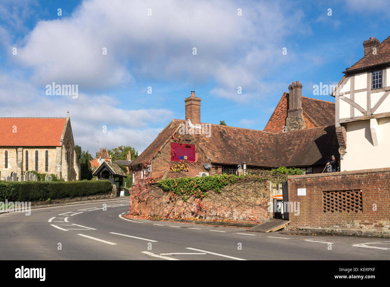 Cottages in Chiddingfold village in Surrey, UK Stock Photo