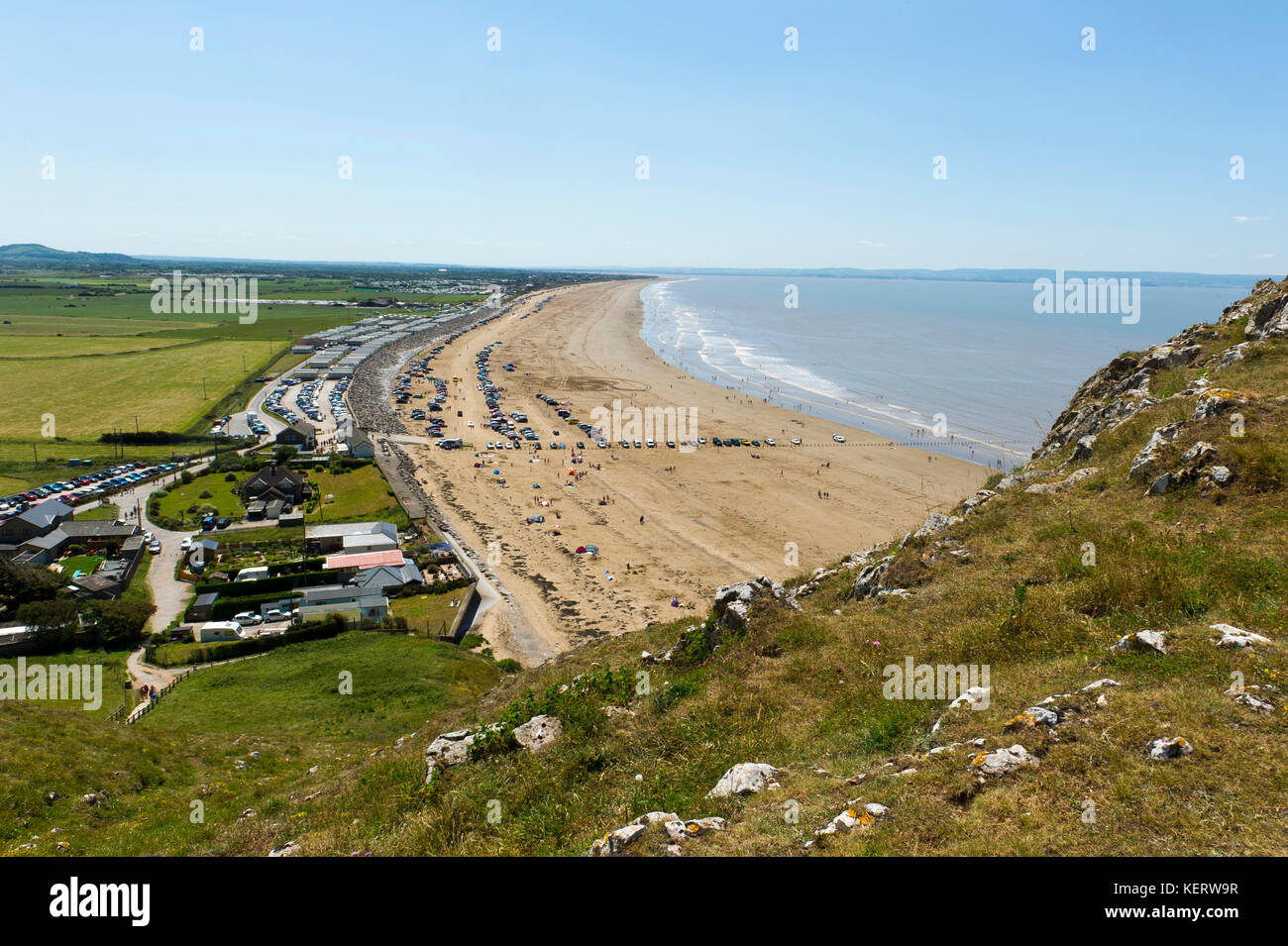 Brean Beach From Brean Down Somerset England Stock Photo Alamy