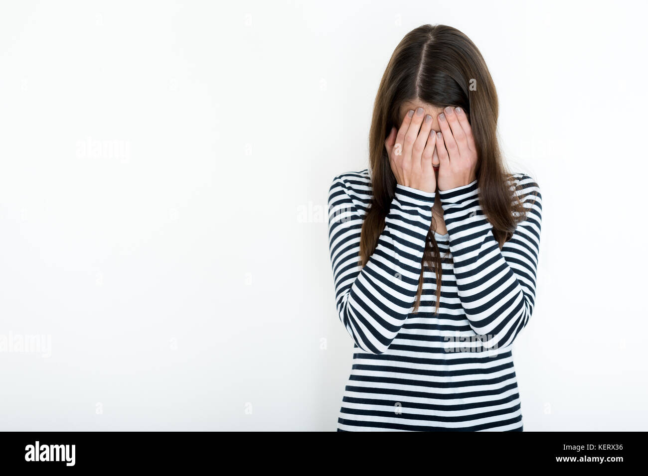 Hands over eyes, scared hires stock photography and images Alamy