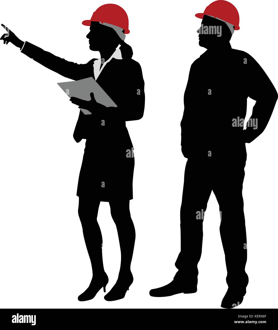 Engineer builder team working Stock Vector Images - Alamy