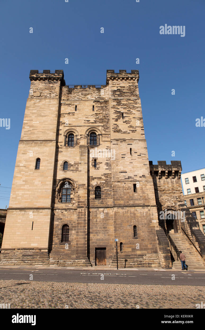 The castle keep in NewcastleuponTyne, England. The historic landmark dates from the 12th