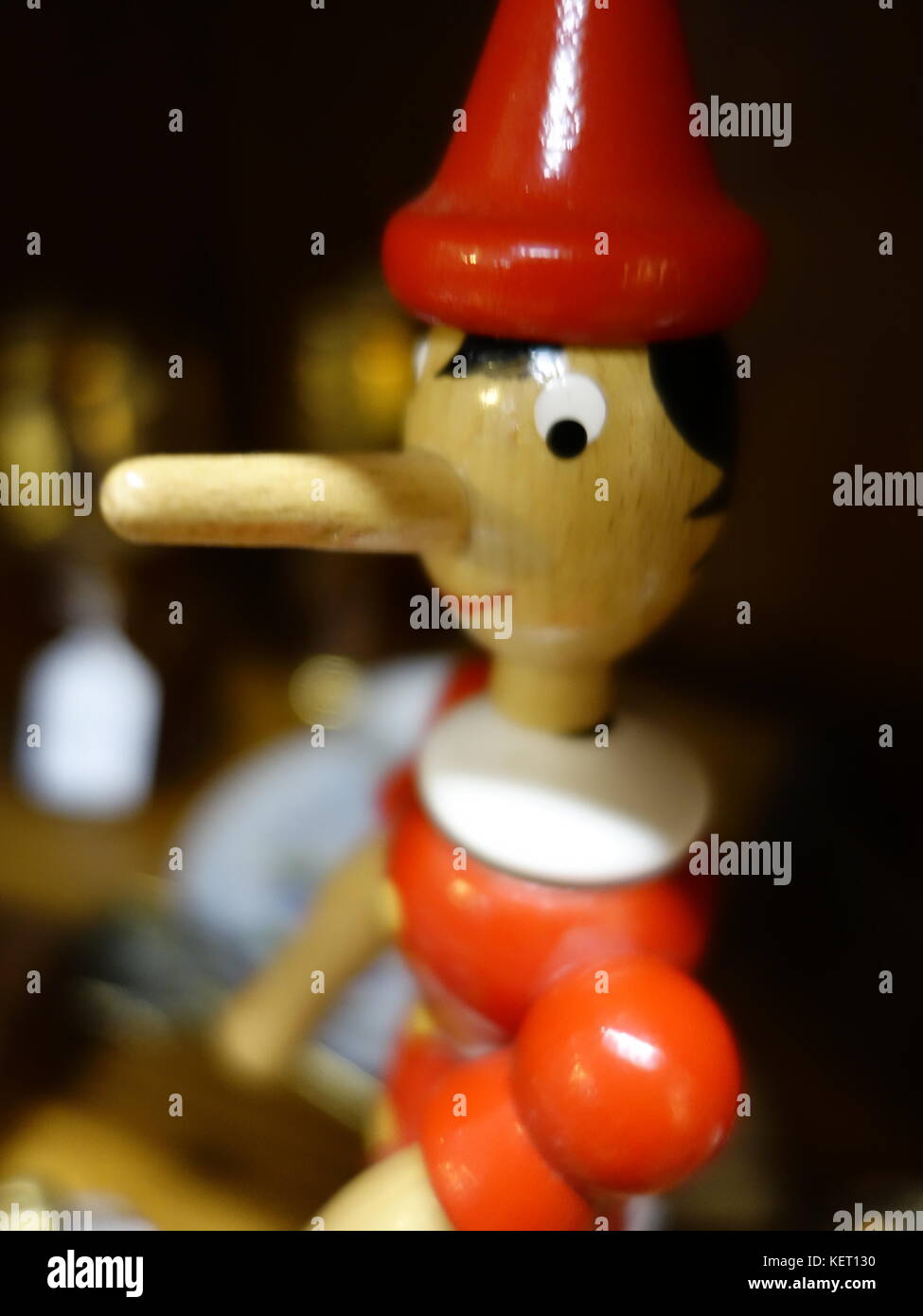 A vintage wooden Pinocchio figurine Stock Photo - Alamy