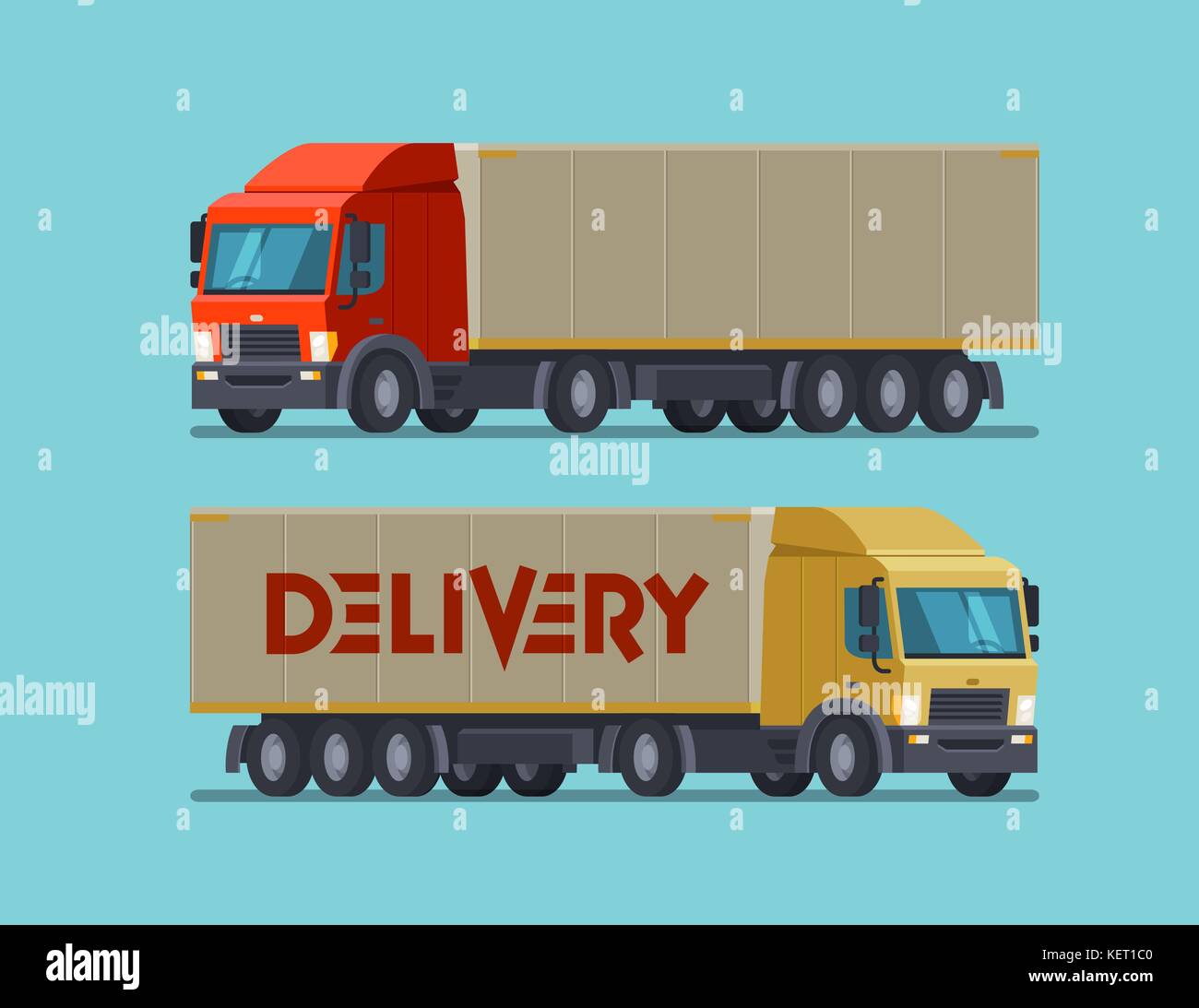 Truck, lorry symbol or icon. Delivery, shipping, shipment concept. Cartoon vector illustration Stock Vector