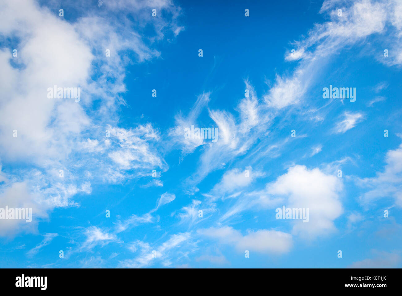 Blue clouds, sky, Cumulus humilis cloud, clouds, good weather Stock Photo