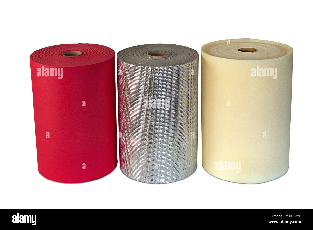Polyethylene rolls  foam multi colour product shockproof multi type Stock Photo