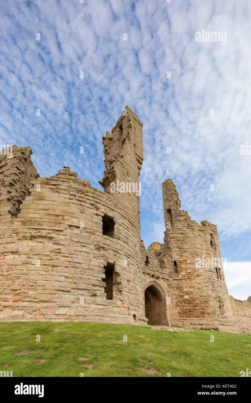 Dunstanburgh Castle on the Northumbrian coast, England, UK Stock Photo