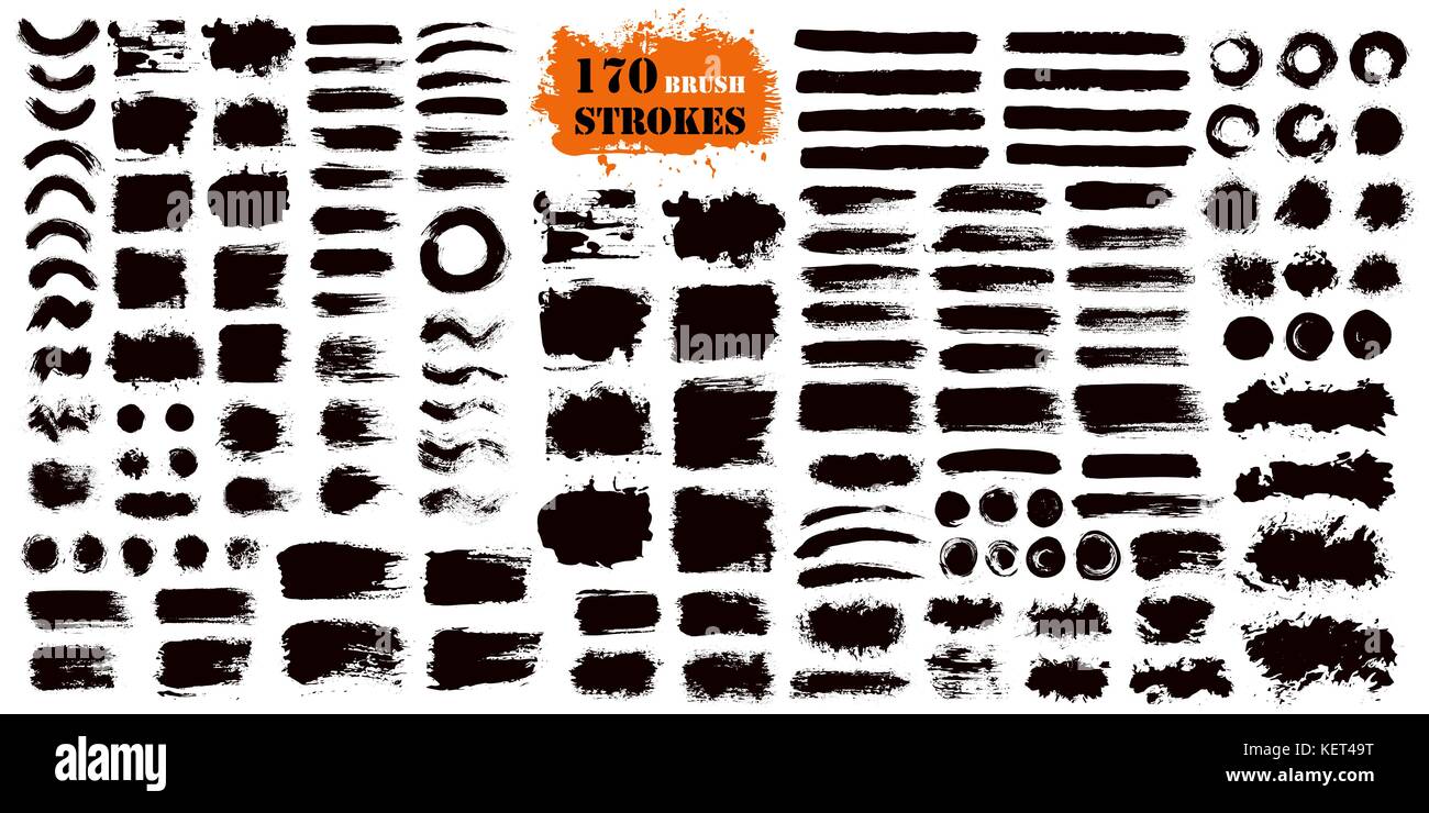 Brush Stroke Paint Boxes Set Stock Vector Image & Art Alamy
