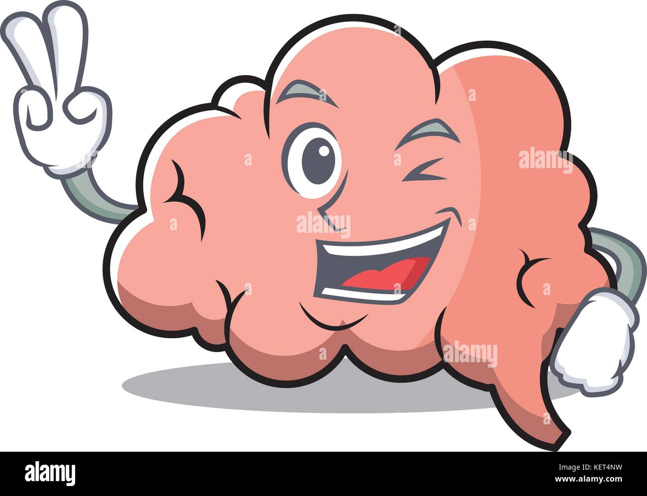 Finger Brain Two finger brain character cartoon mascot Stock Vector Image & Art - Alamy