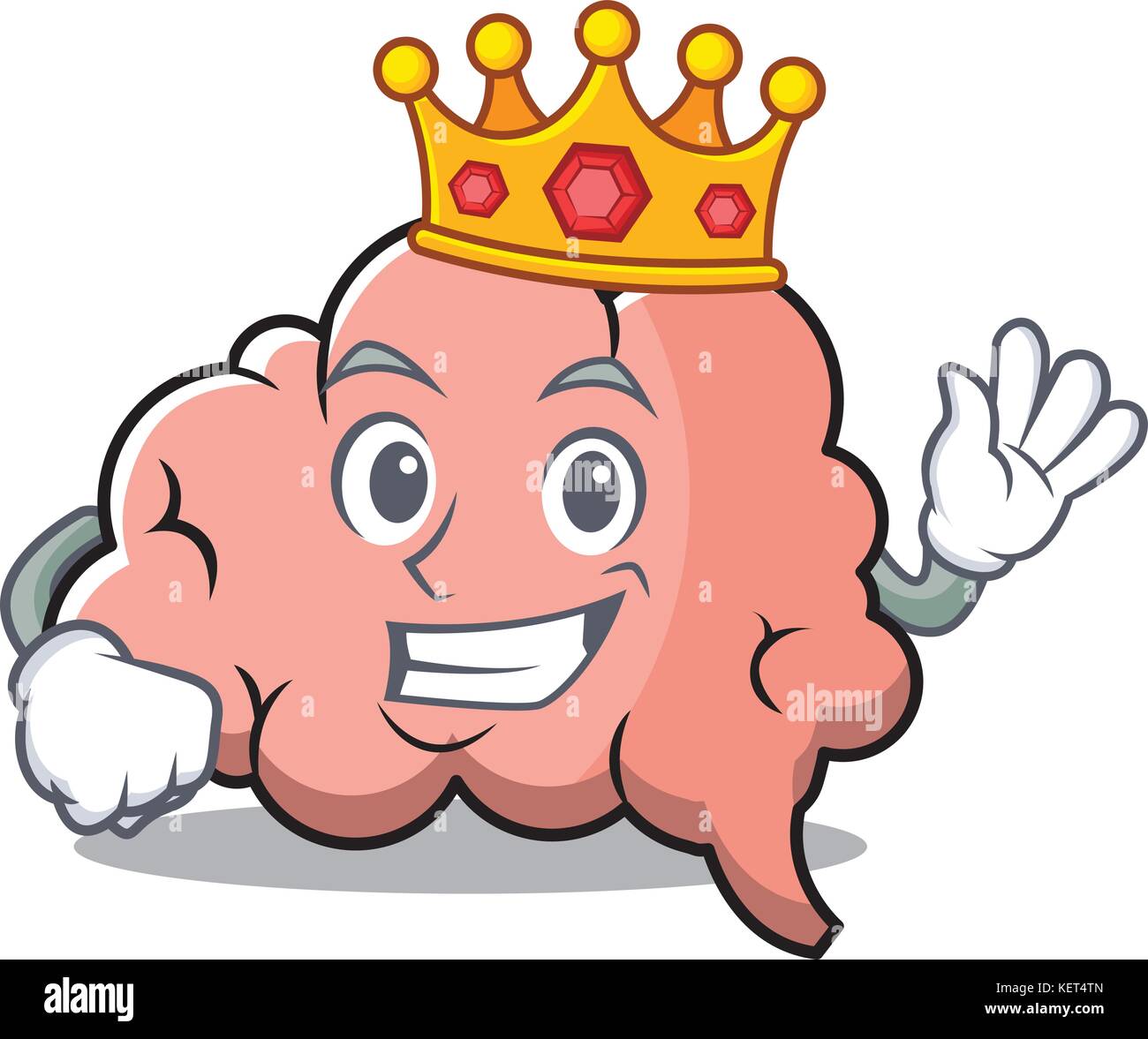 King brain character cartoon mascot Stock Vector Image & Art Alamy