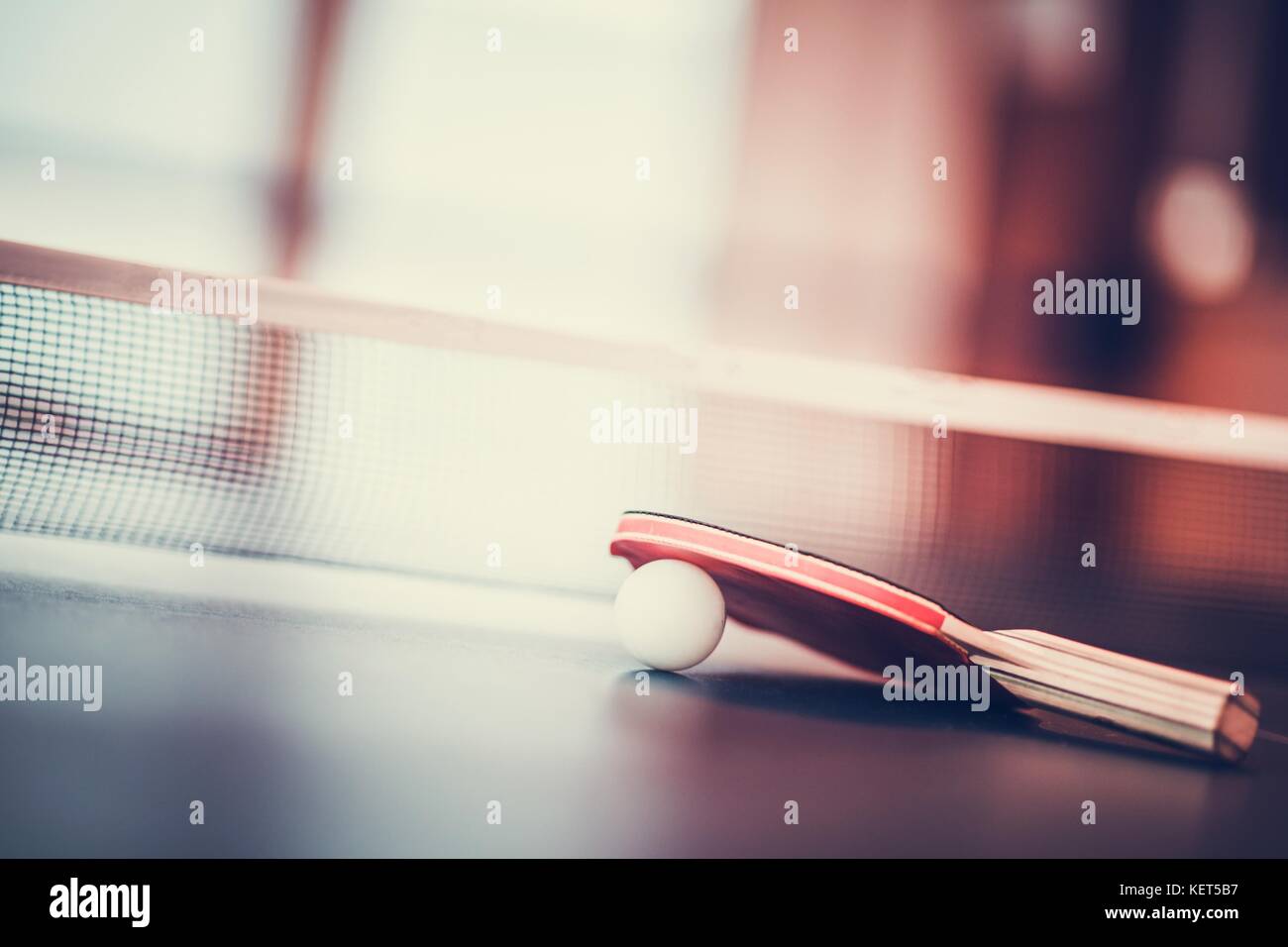 Table Tennis Table, Ball and Rocket. Ping Pong Theme Stock Photo - Alamy