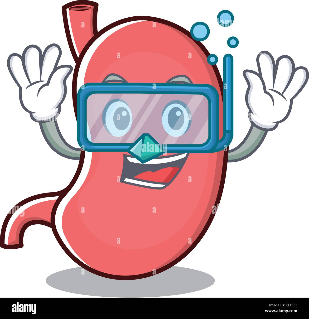 Diving stomach character cartoon mascot Stock Vector Image & Art Alamy