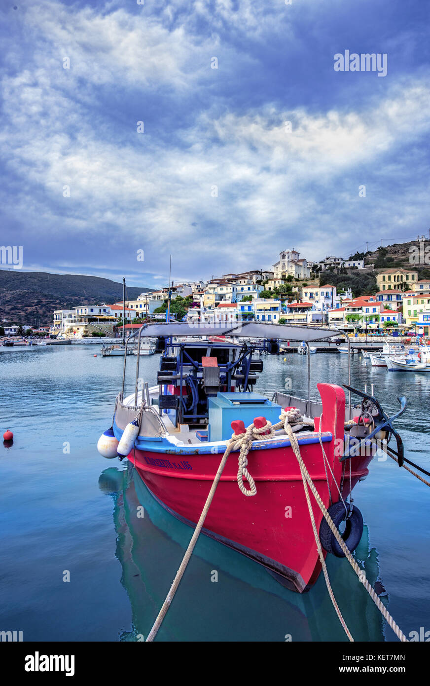 Batsi resort at Andros island, in Cyclades, Greece Stock Photo Alamy