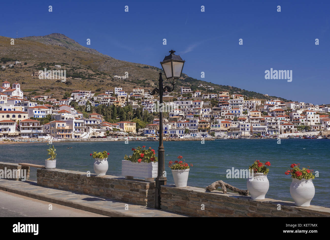 Batsi resort at Andros island, in Cyclades, Greece Stock Photo Alamy