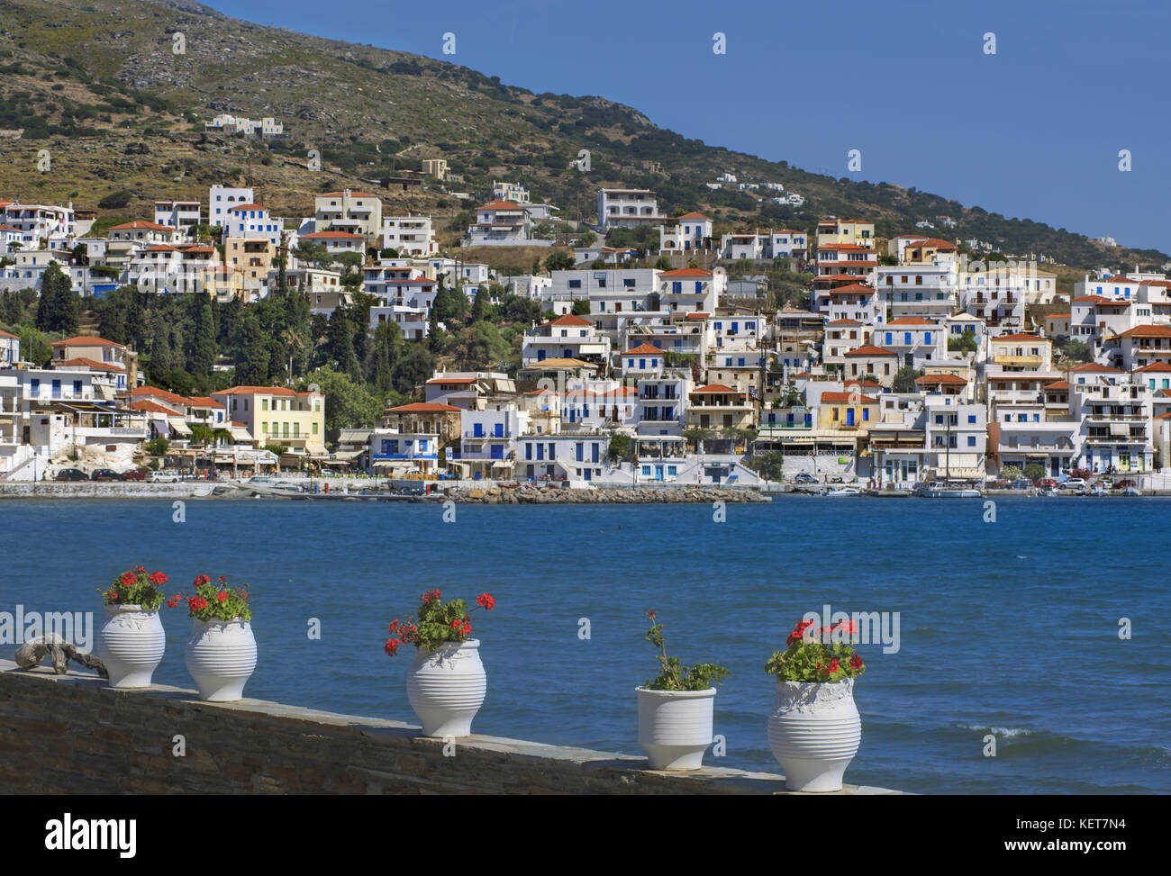 Batsi resort at Andros island, in Cyclades, Greece Stock Photo Alamy