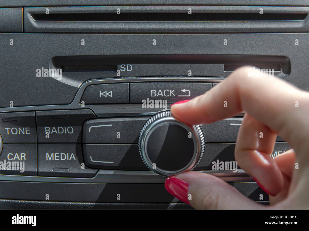 Car radio stereo panel and modern dashboard electric equipment Stock Photo Alamy