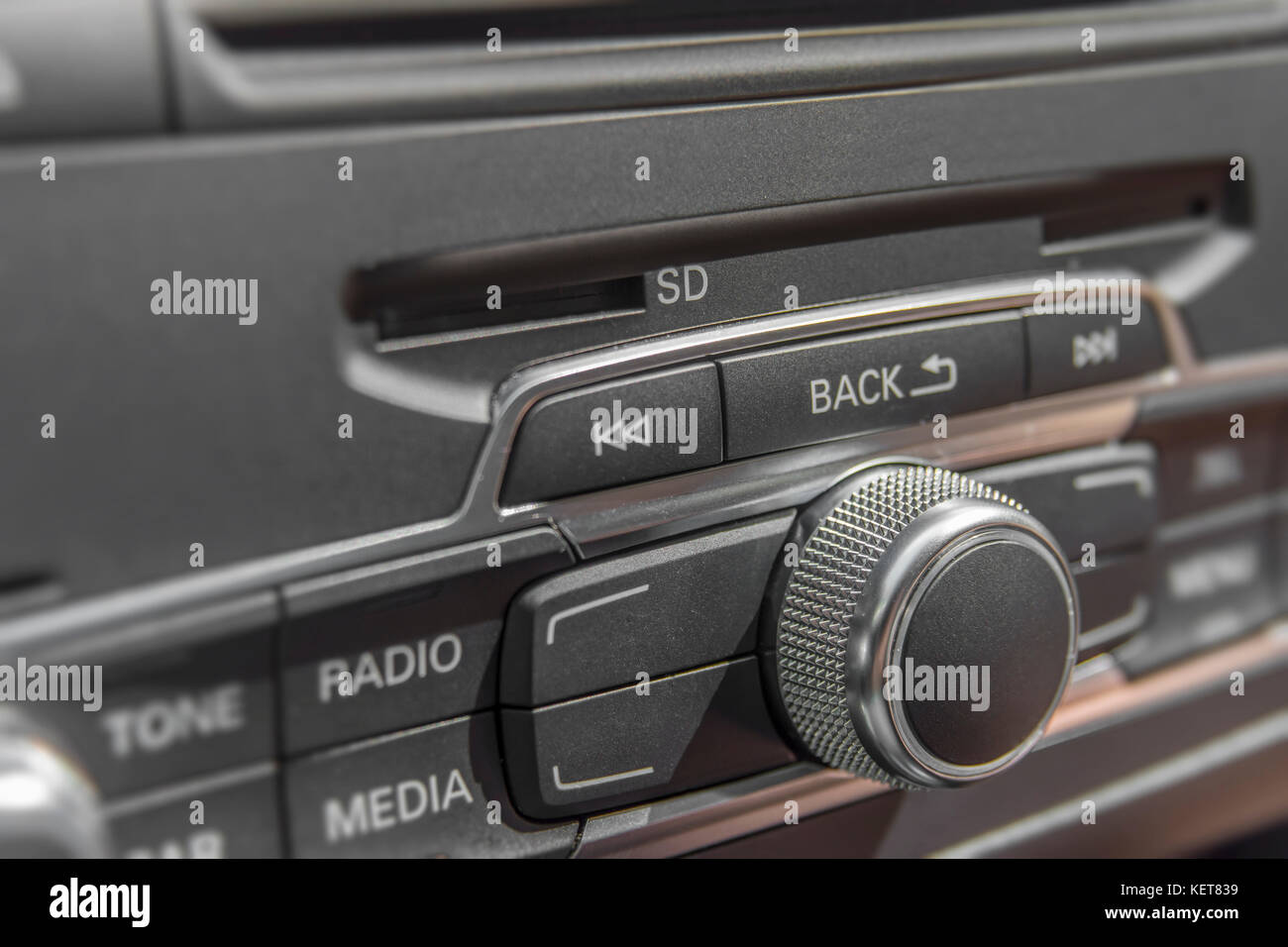 Car radio stereo panel and modern dashboard electric equipment Stock Photo Alamy