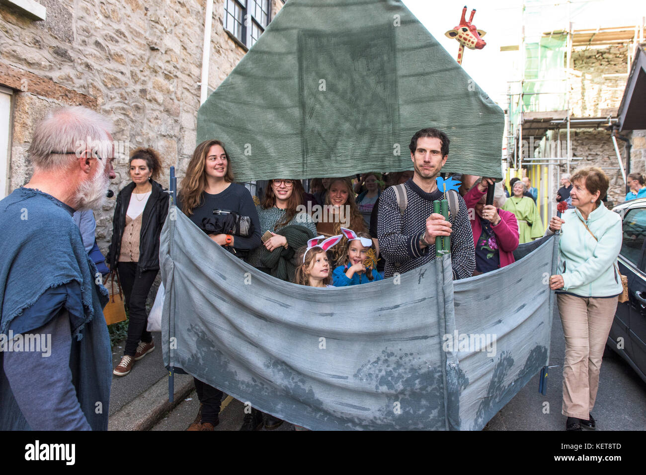 The Ordinalia - Cornish Mystery Plays performed during the Penryn Kemeneth a two day heritage festival at Penryn Cornwall. Stock Photo