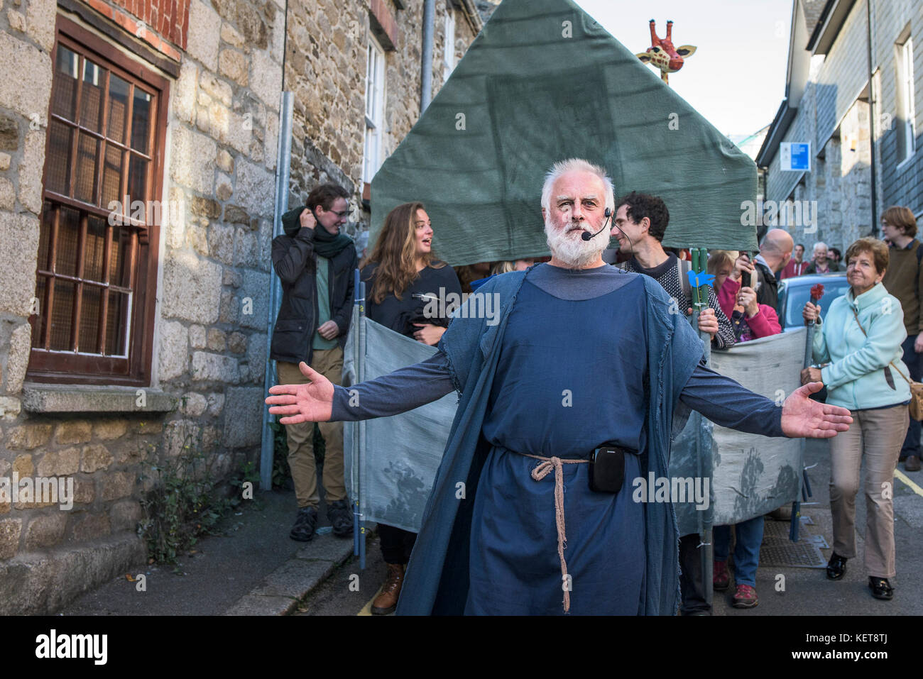The Ordinalia - Cornish Mystery Plays performed during the Penryn Kemeneth a two day heritage festival at Penryn Cornwall. Stock Photo