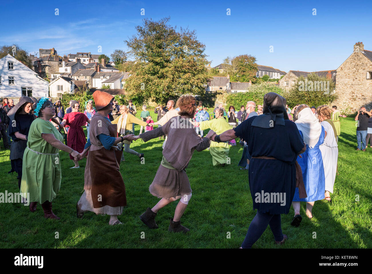 The Ordinalia - Cornish Mystery Plays performed during the Penryn Kemeneth a two day heritage festival at Penryn Cornwall. Stock Photo