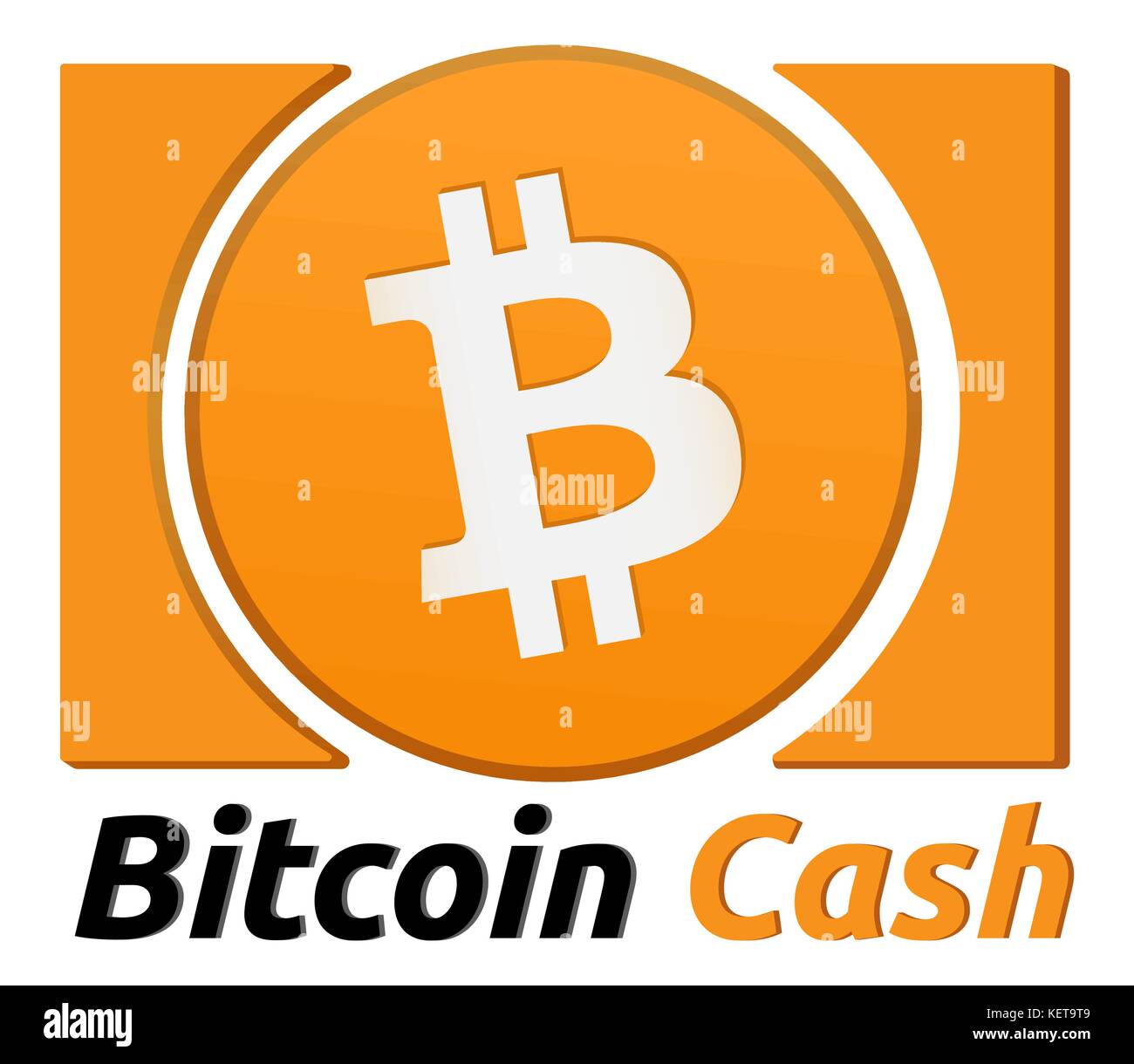 Bitcoin Cash Symbol Stock Vector