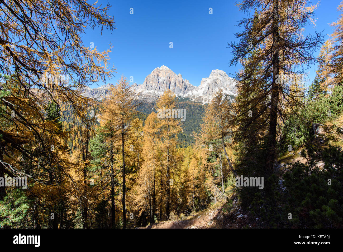 Panorama of the Dolomites Stock Photo - Alamy