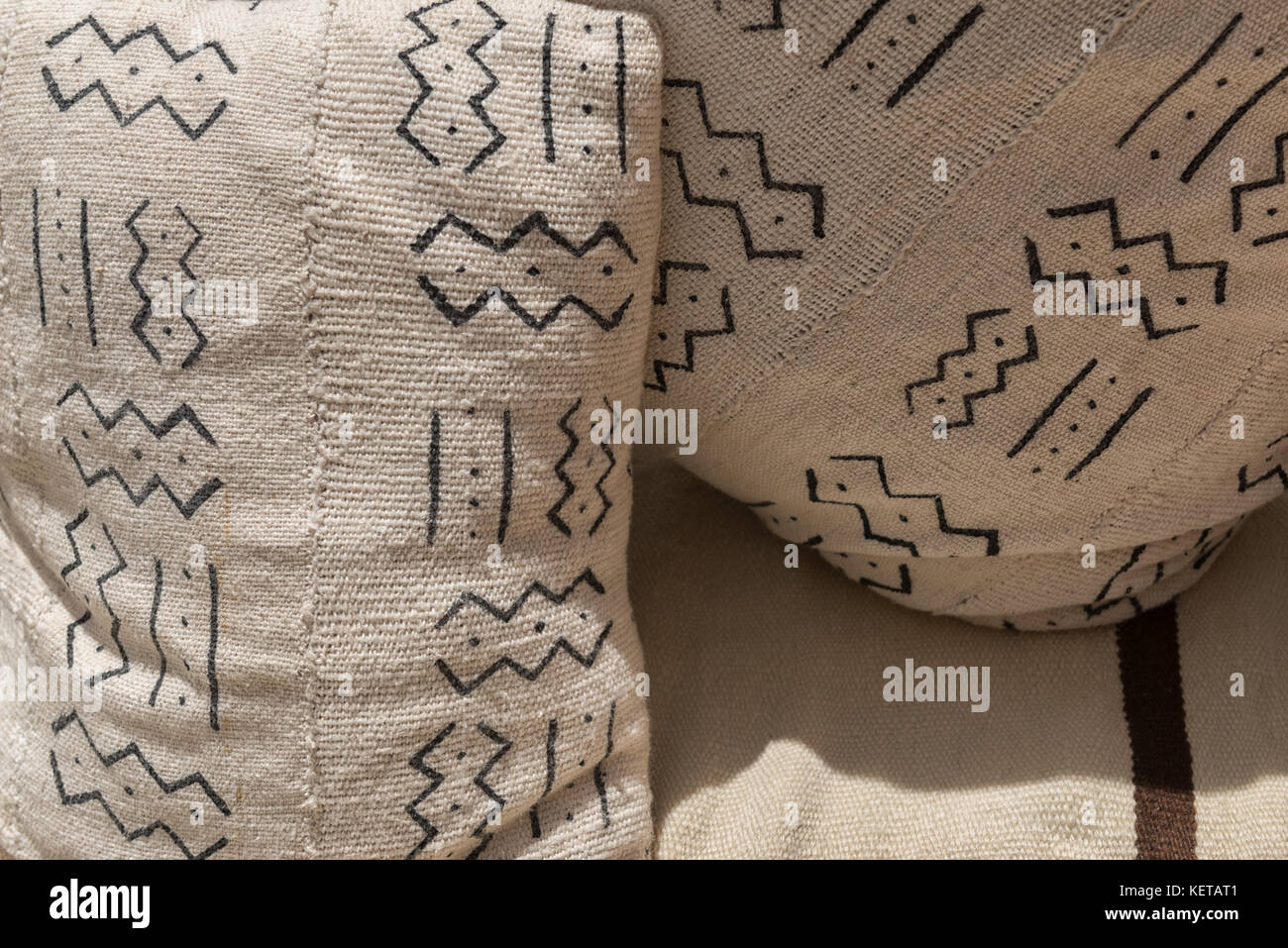 Moroccan cushions with traditional Berber design. Stock Photo