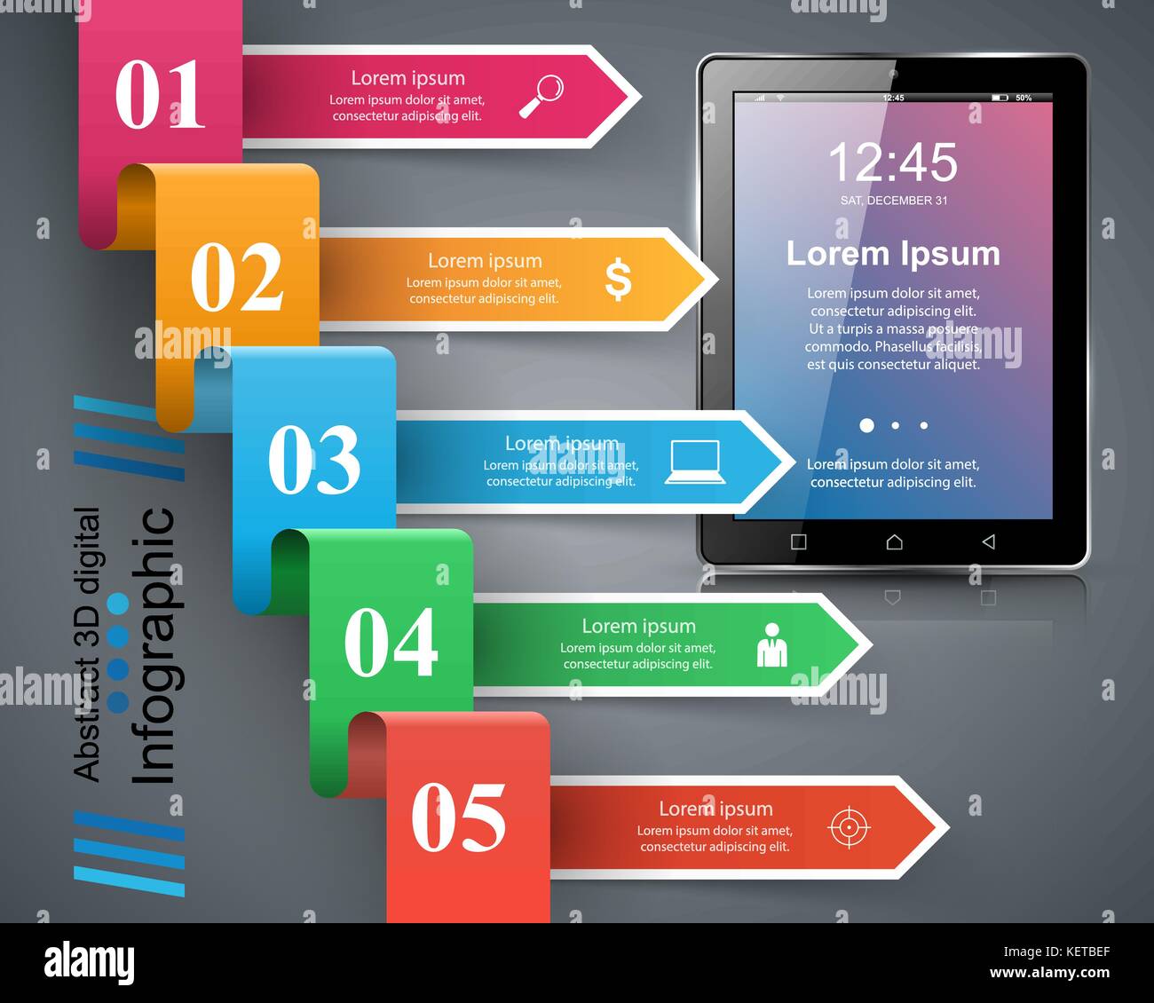 3D infographic. Tablet icon Stock Vector Image & Art - Alamy