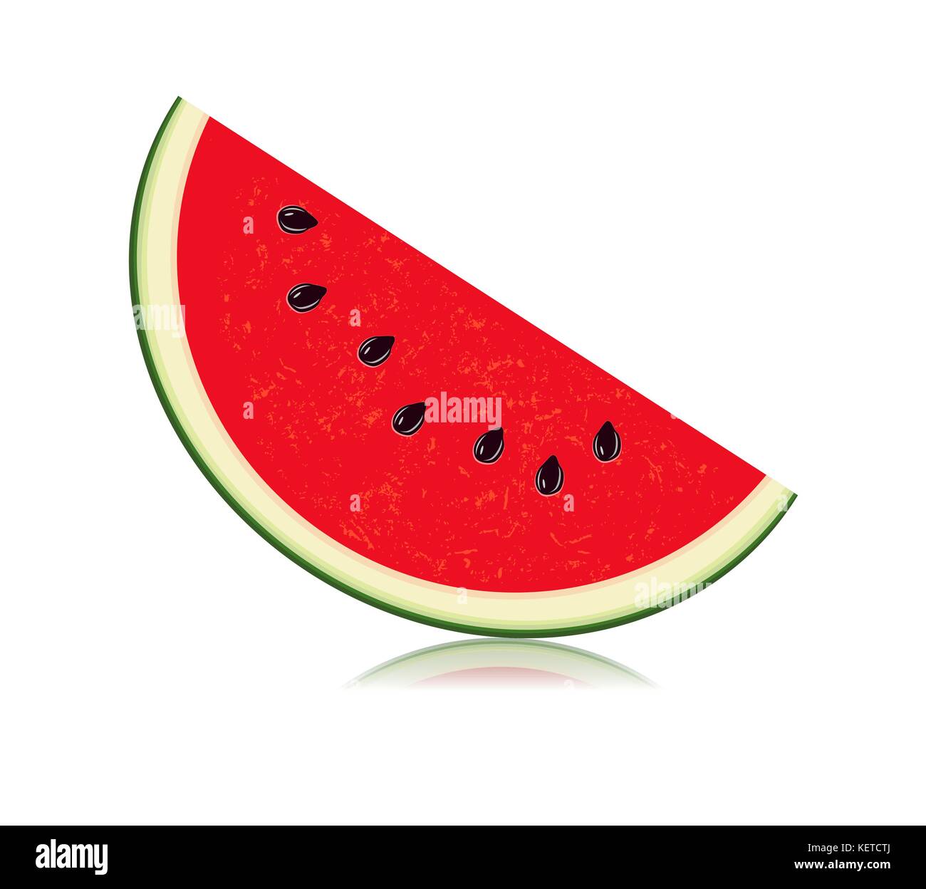Sliced of watermelon isolated on white background Stock Vector Image ...