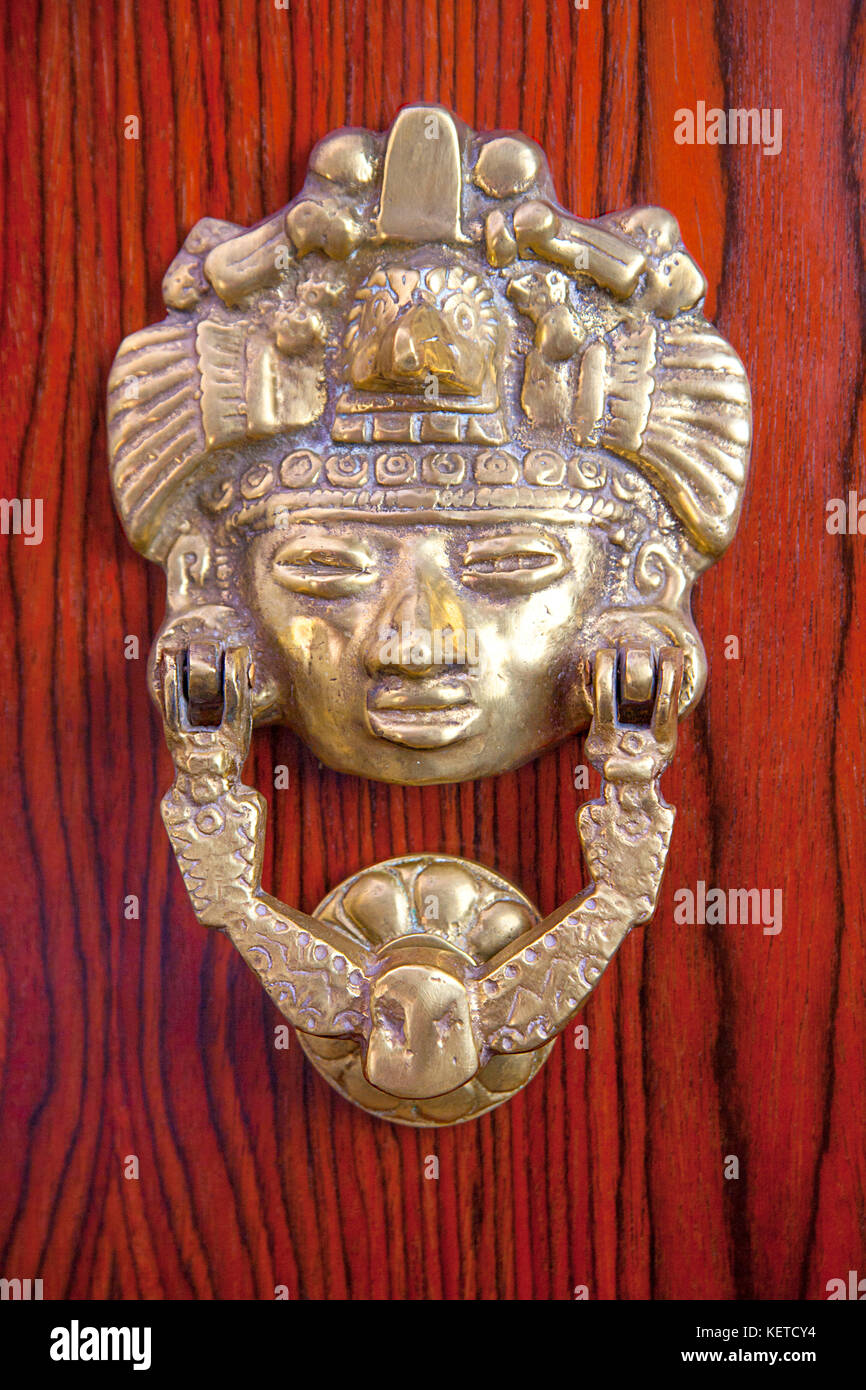 Mexican brass door knocker Stock Photo