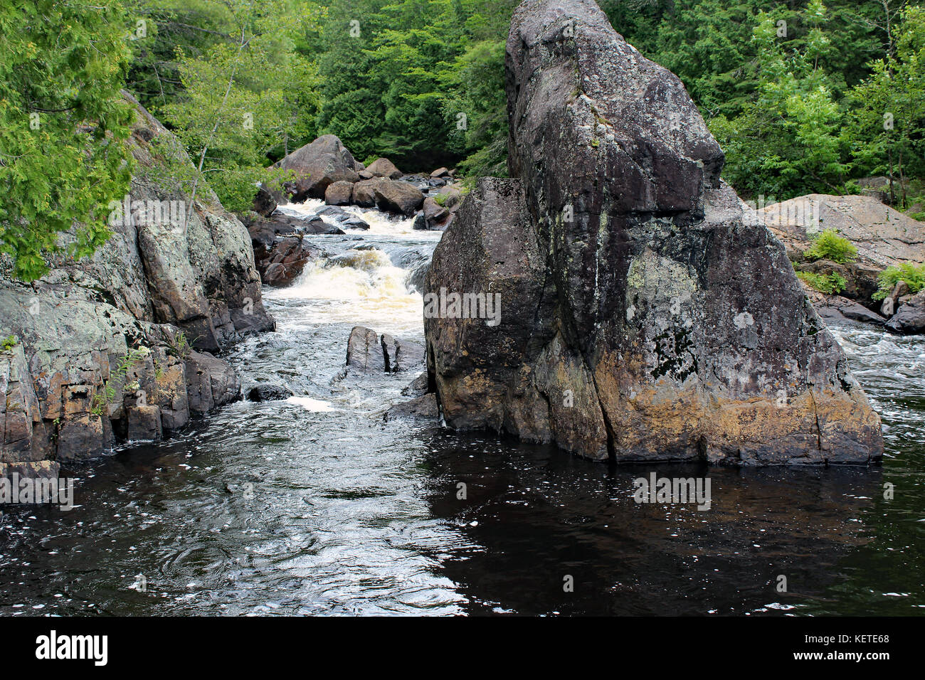 Doncaster river, Quebec Stock Photo