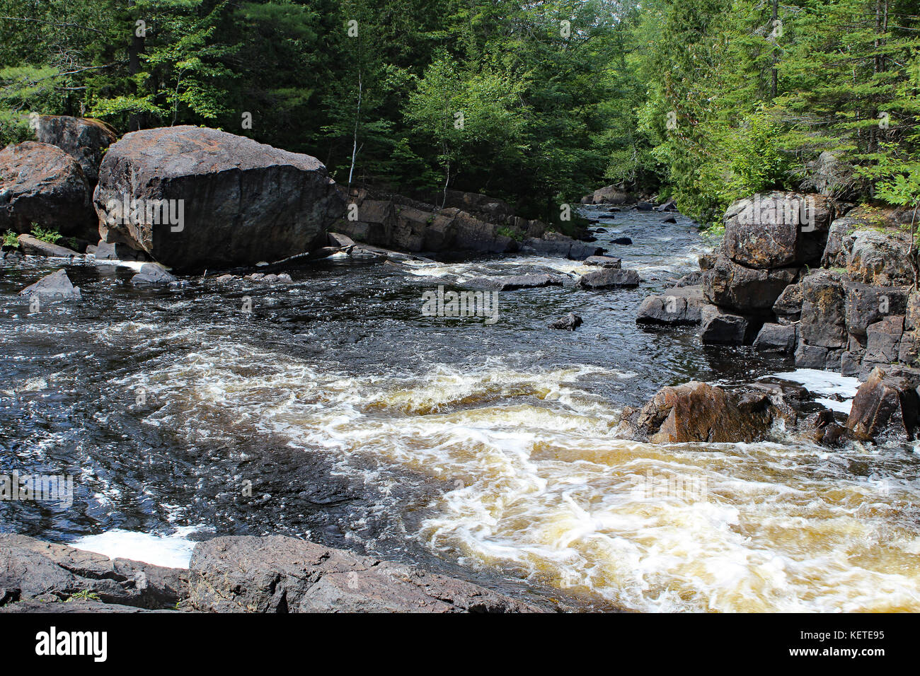 Doncaster river, Quebec Stock Photo