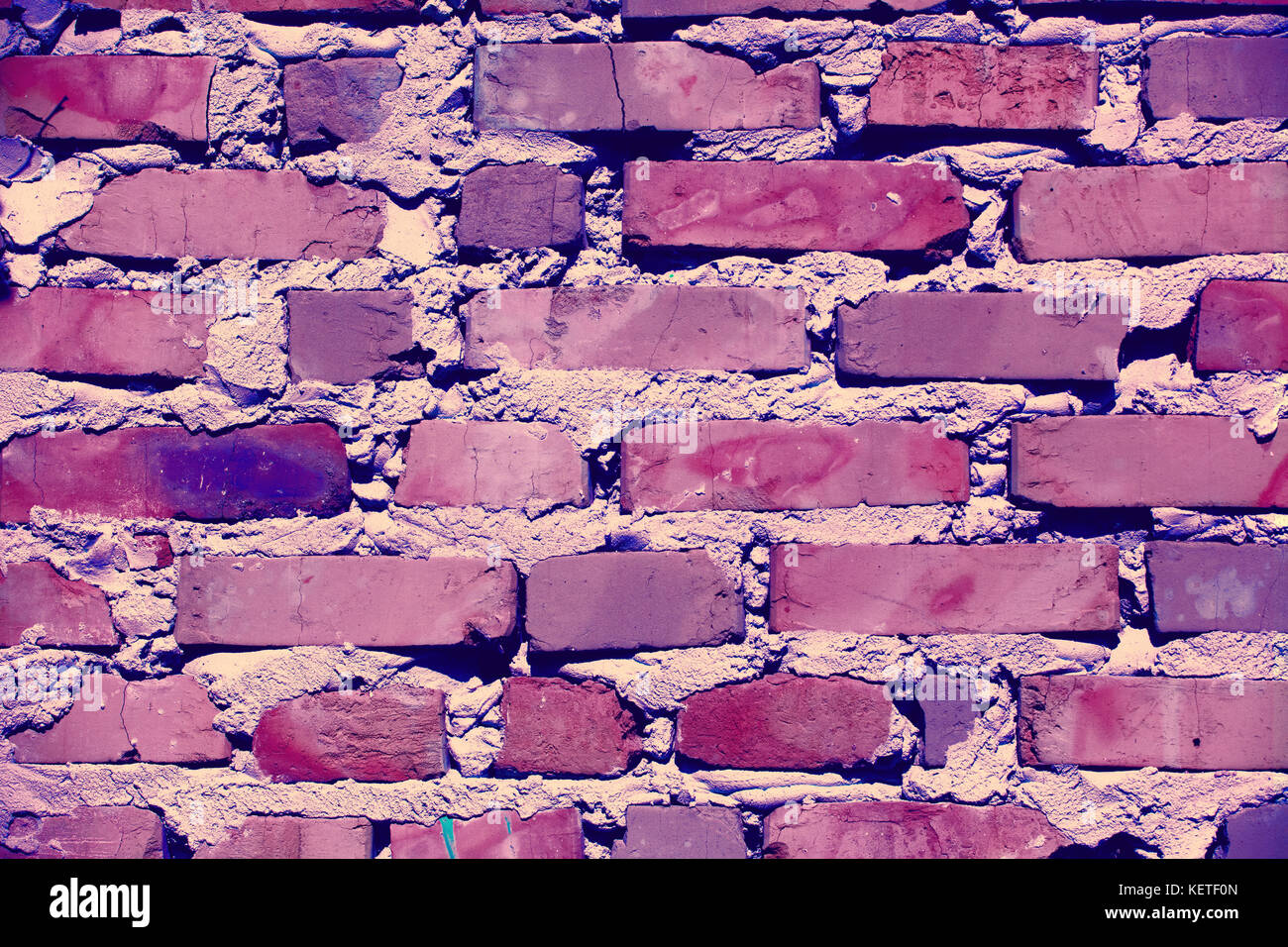 Abstract colored brick wall background Stock Photo