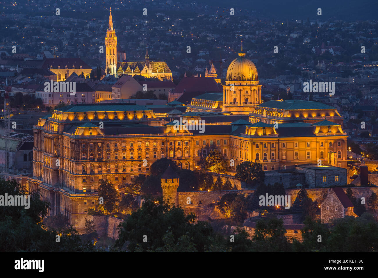 Budapest, Hungary - The beautiful Buda Castle Royal Palace with the ...